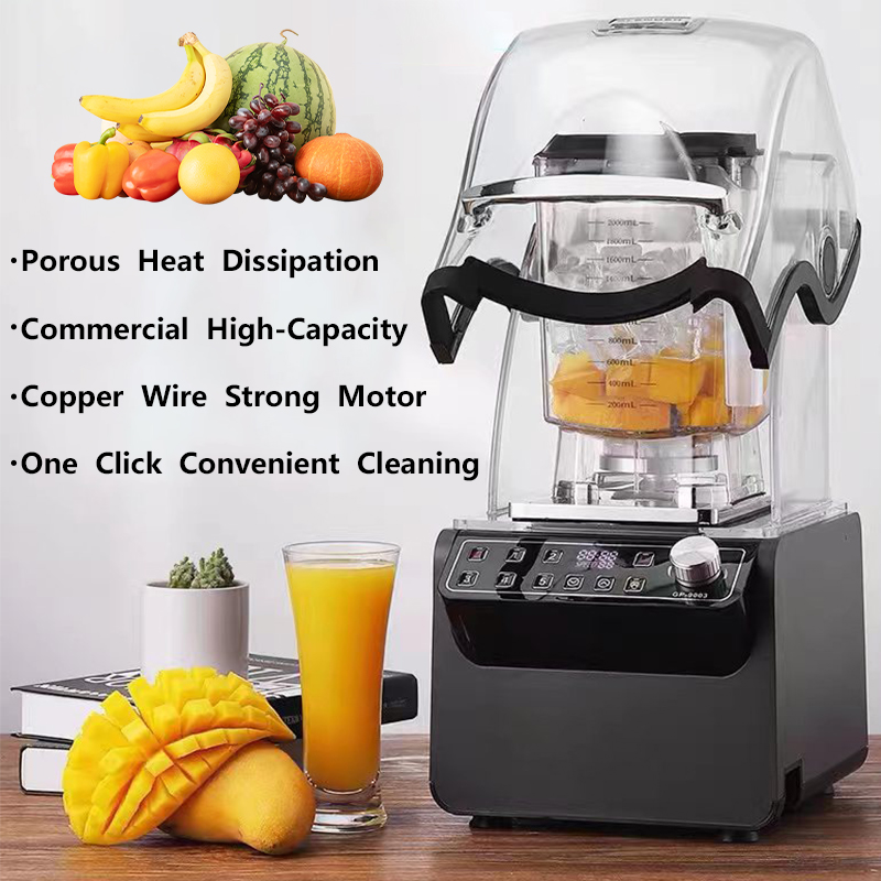 Blender High Power - 1800W Commercial Ice Blender Machine Heavy