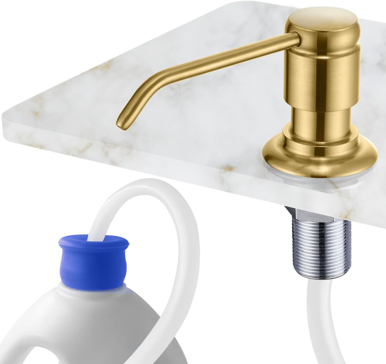 Kitchen Appliances Built In - Brass Sink Soap Dispenser with 17oz
