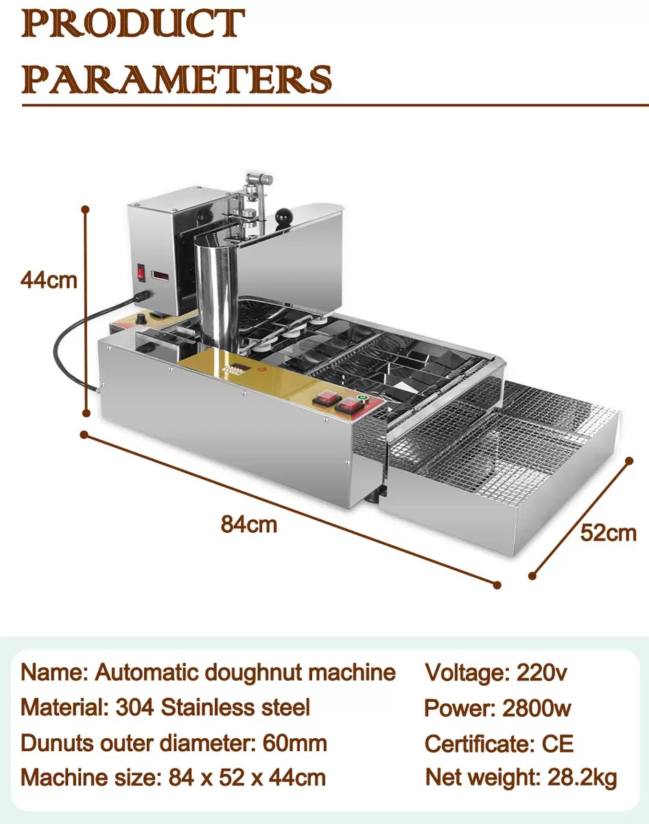 2800W Electric Commercial 4 Ro - Donut Maker Mini recension och pris