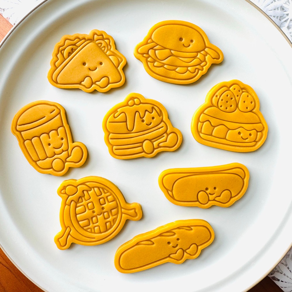 Cute Burger Sandwich Cookie Cu - Kitchen Appliances Baking recension och pris