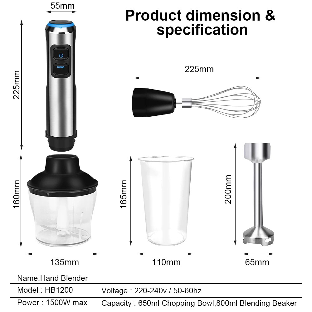 4 in 1 High Power Hand Stick B - Blender High Power recension och pris