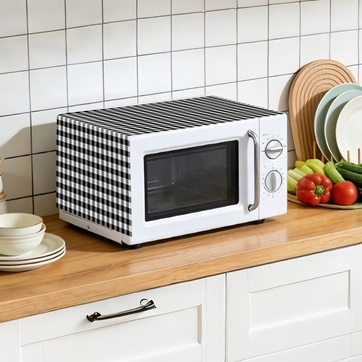 Black White Plaid Microwave Ov - Kitchen Appliances Oven recension och pris