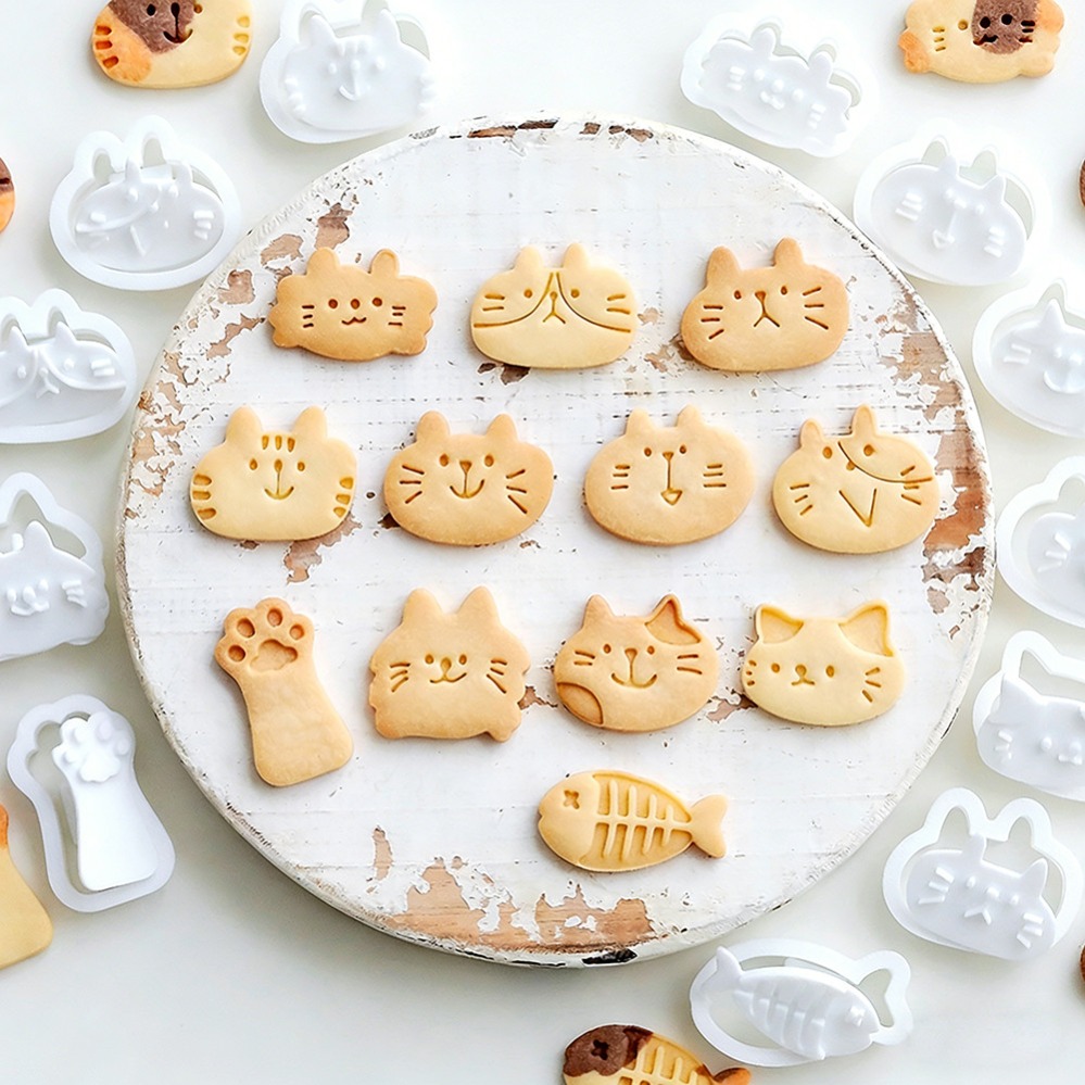 Cute Kitten DIY Stamp Cookie C - Kitchen Appliances Baking recension och pris